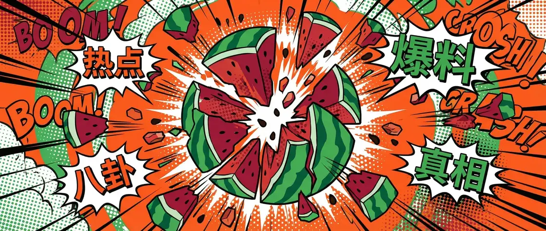 今日吃瓜-最新热点八卦|每日更新|热门网红爆料平台 今日头瓜爆炸漫画横幅